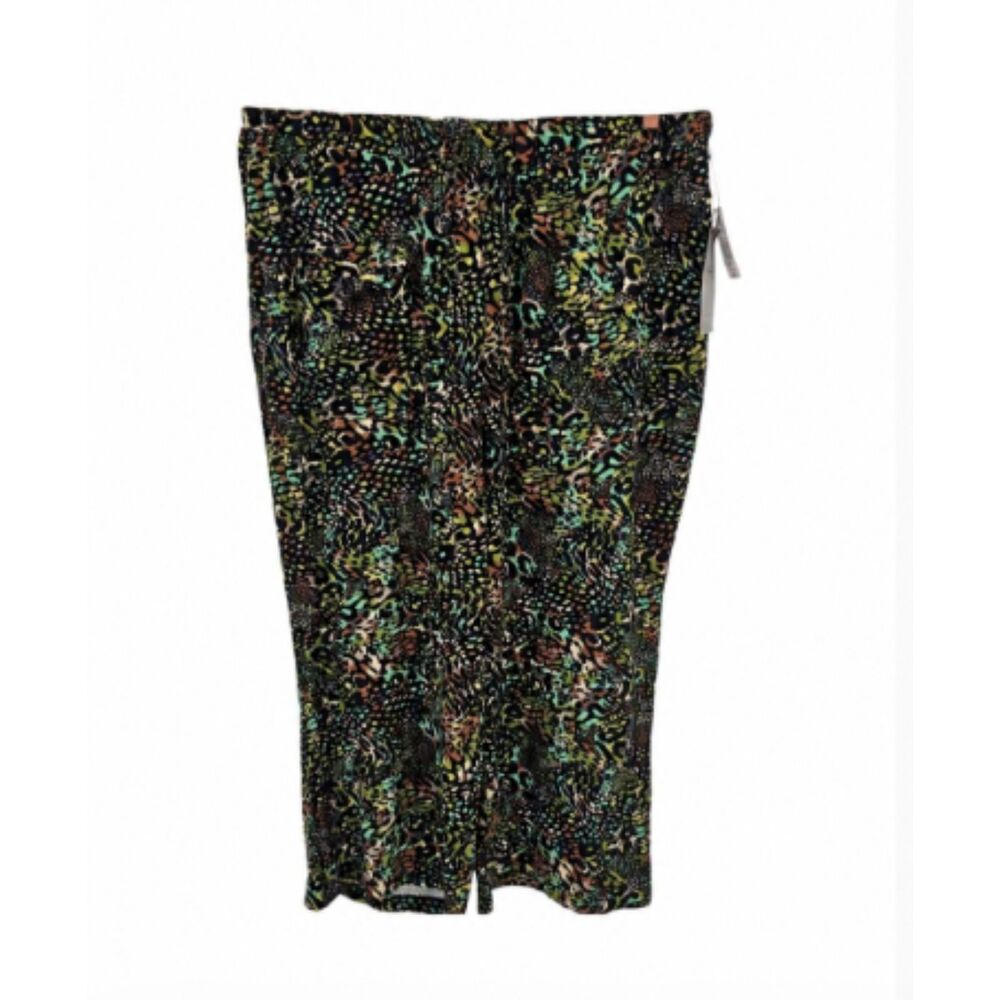 Royalty For Me Womens XL Pull On animal Print Cropped Wide Leg Pants NWT
